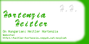 hortenzia heitler business card